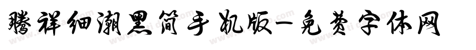 腾祥细潮黑简手机版字体转换