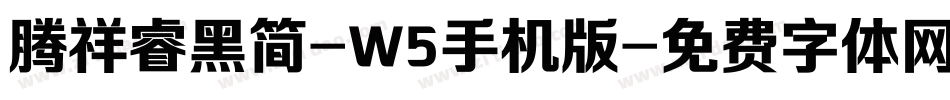 腾祥睿黑简-W5手机版字体转换