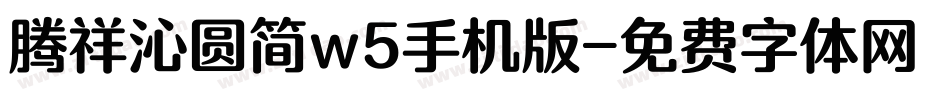 腾祥沁圆简w5手机版字体转换