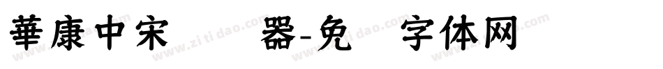 華康中宋转换器字体转换