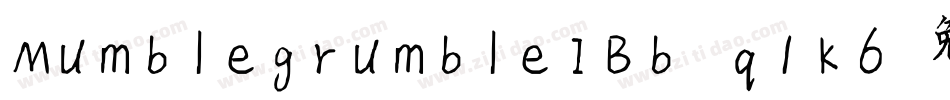 MumblegrumbleIBb-q1K6字体转换