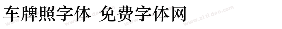 车牌照字体字体转换