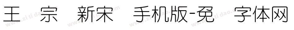 王汉宗细新宋简手机版字体转换