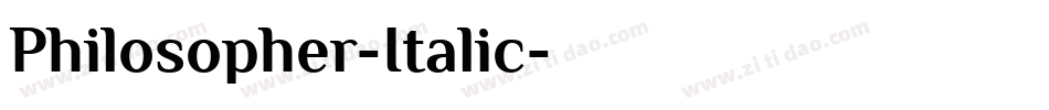 Philosopher-Italic字体转换