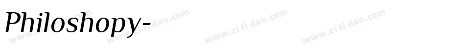Philoshopy字体转换