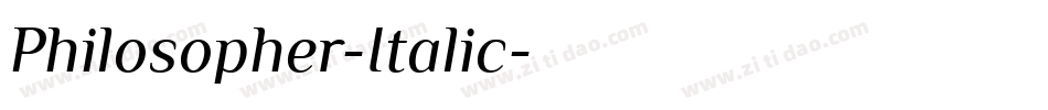 Philosopher-Italic字体转换
