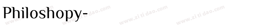 Philoshopy字体转换