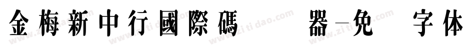 金梅新中行國際碼转换器字体转换