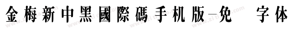 金梅新中黑國際碼手机版字体转换