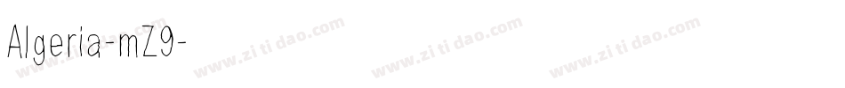 Algeria-mZ9字体转换