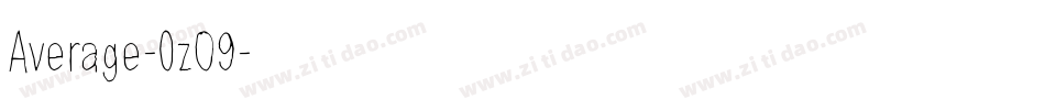 Average-0zO9字体转换