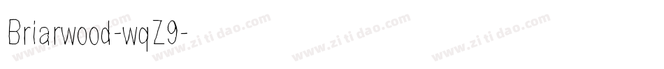 Briarwood-wqZ9字体转换