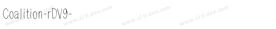 Coalition-rDV9字体转换