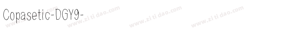 Copasetic-DGY9字体转换