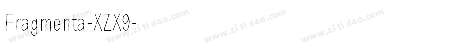 Fragmenta-XZX9字体转换