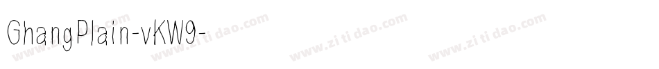 GhangPlain-vKW9字体转换