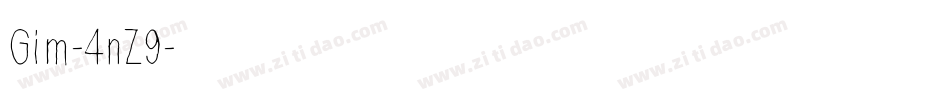 Gim-4nZ9字体转换