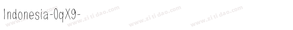 Indonesia-0qX9字体转换