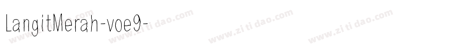 LangitMerah-voe9字体转换