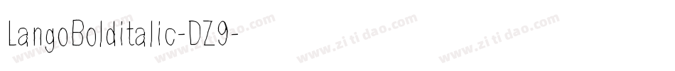 LangoBolditalic-DZ9字体转换