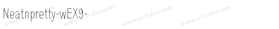 Neatnpretty-wEX9字体转换