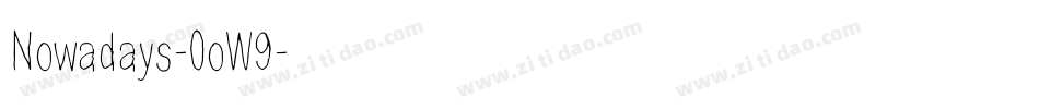 Nowadays-0oW9字体转换