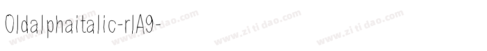 Oldalphaitalic-rlA9字体转换