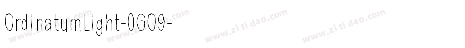 OrdinatumLight-0GO9字体转换