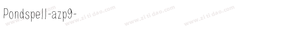 Pondspell-azp9字体转换