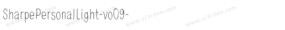 SharpePersonalLight-voO9字体转换