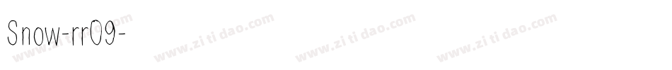 Snow-rrO9字体转换