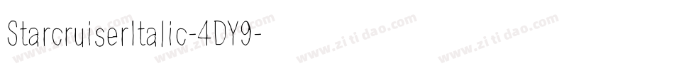 StarcruiserItalic-4DY9字体转换