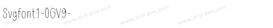 Svgfont1-0GV9字体转换