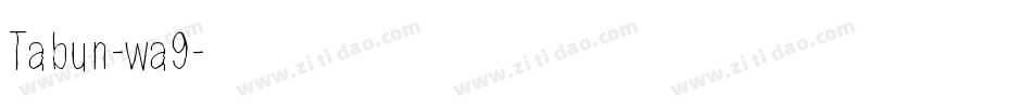 Tabun-wa9字体转换