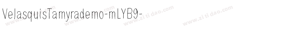 VelasquisTamyrademo-mLYB9字体转换