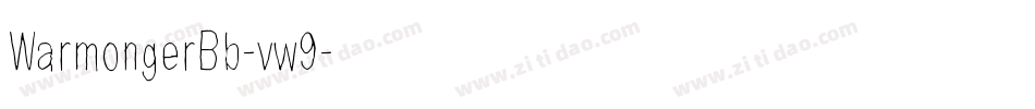 WarmongerBb-vw9字体转换