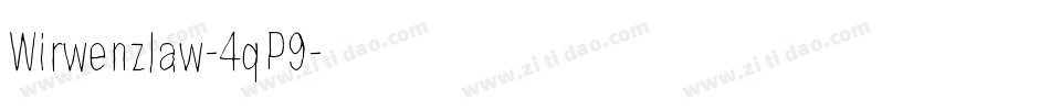 Wirwenzlaw-4qP9字体转换