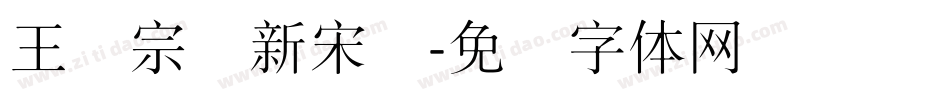 王汉宗细新宋简字体转换