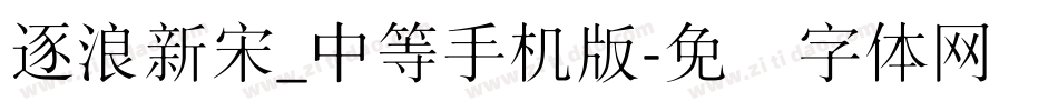 逐浪新宋_中等手机版字体转换