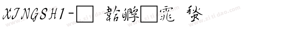 XINGSH1字体转换