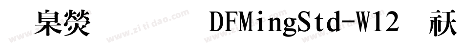 華康明體DFMingStd-W12转换器字体转换