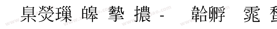 華康標準宋體字体转换