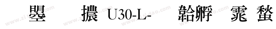 文鼎明體U30-L字体转换