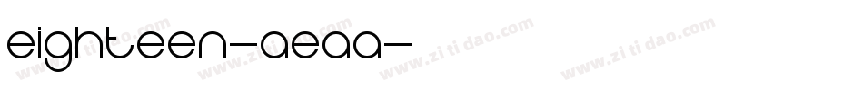 Eighteen-AEAA字体转换