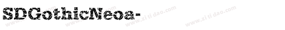 SDGothicNeoa字体转换