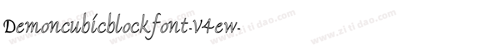Demoncubicblockfont-V4ew字体转换