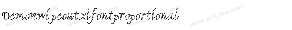 Demonwipeoutxlfontproportional-7OqP字体转换