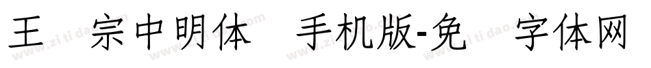 王汉宗中明体简手机版字体转换