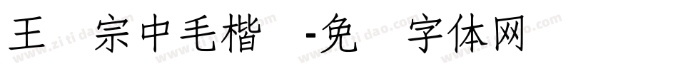 王汉宗中毛楷简字体转换