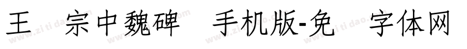 王汉宗中魏碑简手机版字体转换